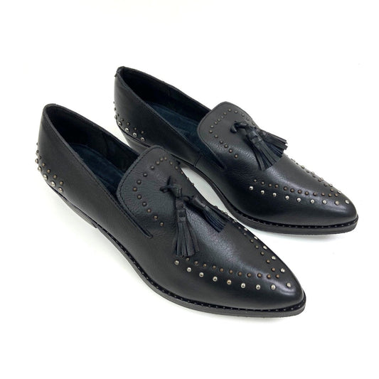 Step up your shoe game with these stunning Black Studded Mules for Women.