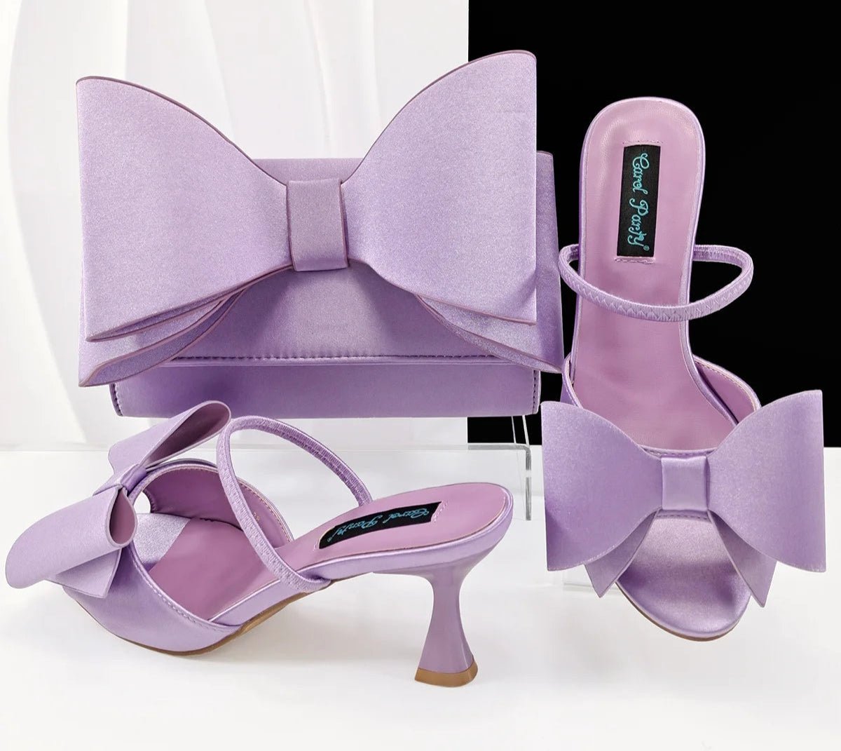 2025 Pointed Toe Heels & Bag Set – Wedding Party Pumps - Lilac - Women - Shoes - Milvertons
