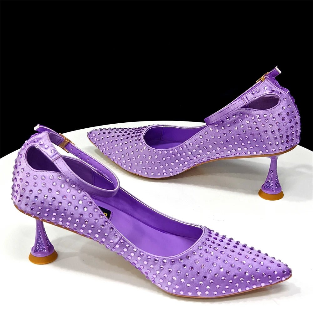 2025 Rhinestone Heels & Handbag Set for Weddings | Elegant - - Women - Shoes - Milvertons