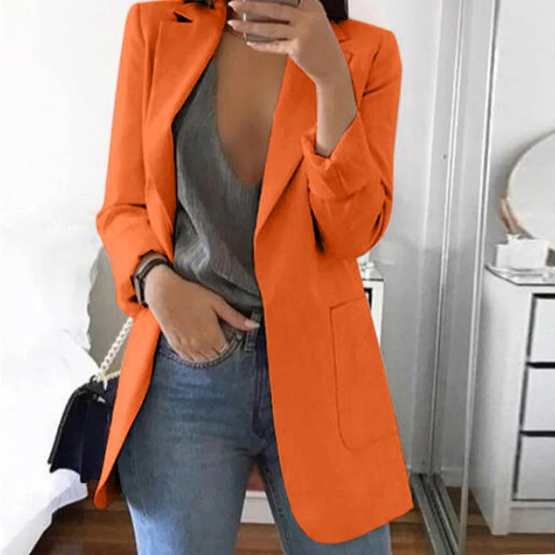 Women's Business Casual Long Sleeve Suit - Orange L - Women - Apparel - Outerwear - Jackets - Milvertons