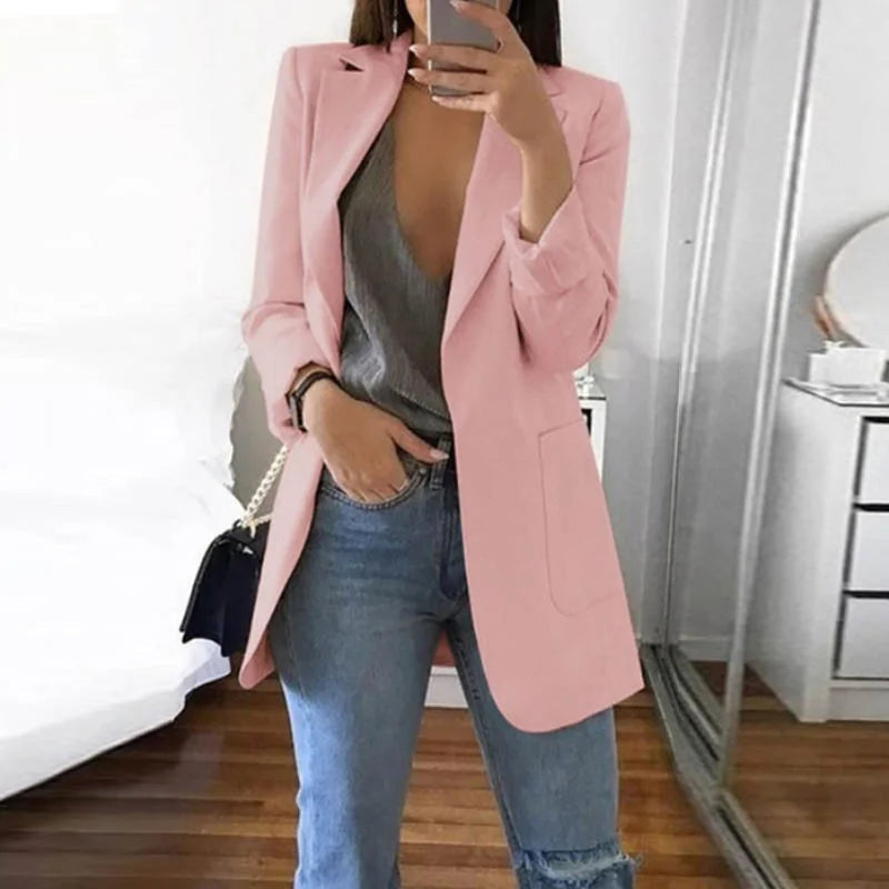Women's Business Casual Long Sleeve Suit - Pink 3XL - Women - Apparel - Outerwear - Jackets - Milvertons
