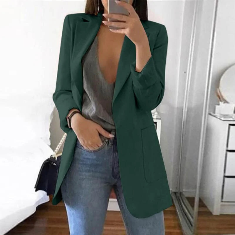 Women's Business Casual Long Sleeve Suit - Dark Green 3XL - Women - Apparel - Outerwear - Jackets - Milvertons