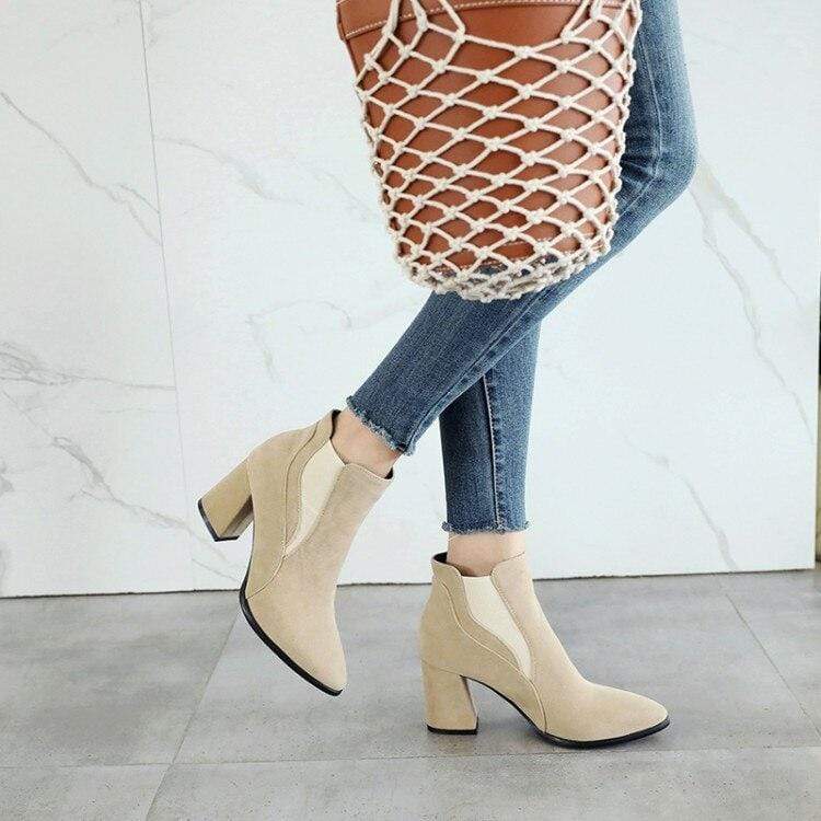 Classy Faux Suede Ankle Boots for Women - - Women - Shoes - Milvertons