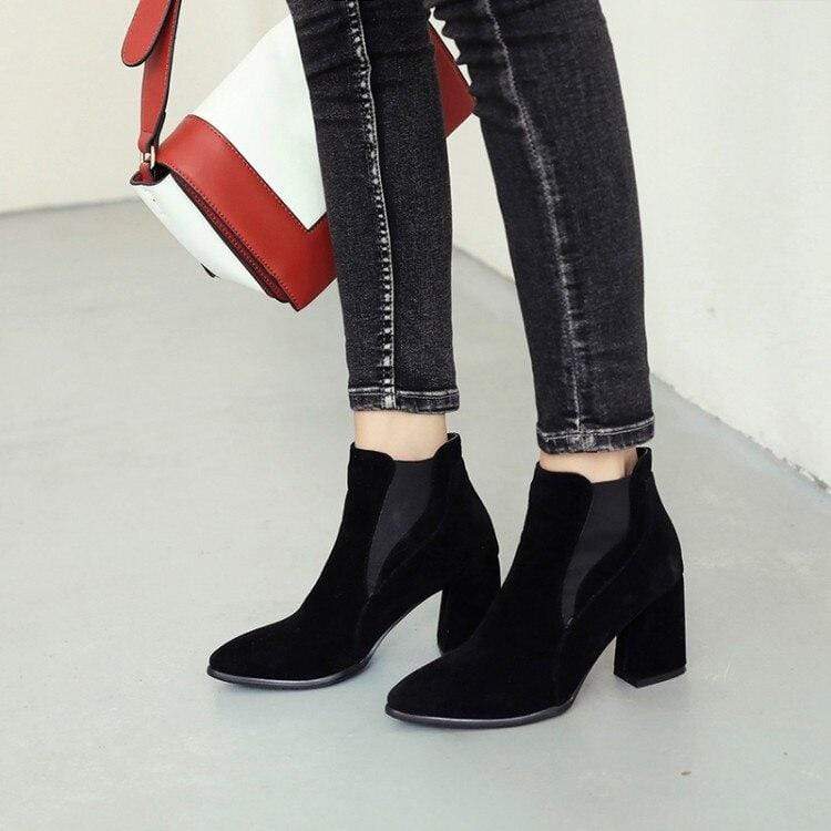 Classy Faux Suede Ankle Boots for Women - - Women - Shoes - Milvertons