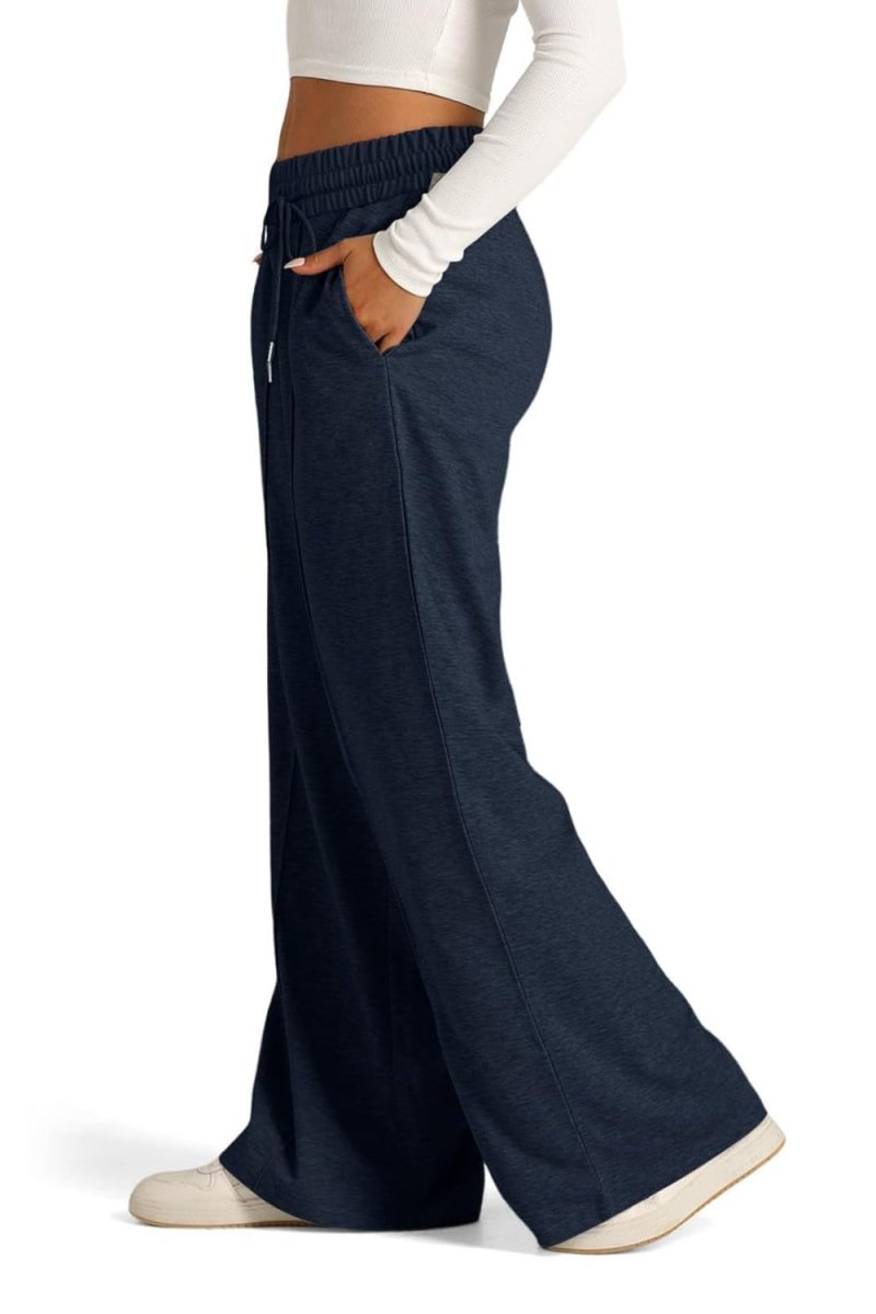 Elastic Waist Drawstring Wide-Leg Pants - - Women - Apparel - Clothing - Pants - Milvertons