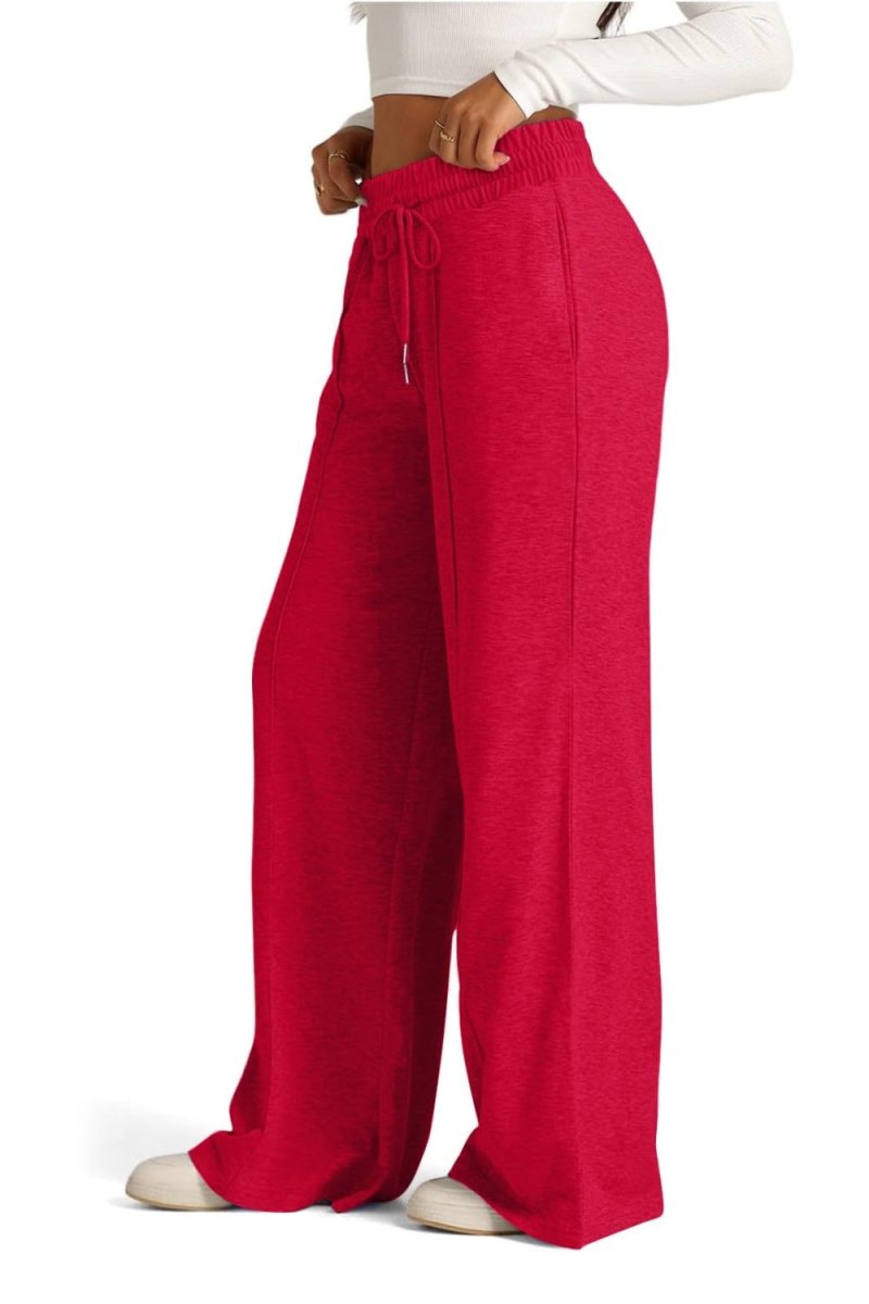 Elastic Waist Drawstring Wide-Leg Pants - - Women - Apparel - Clothing - Pants - Milvertons