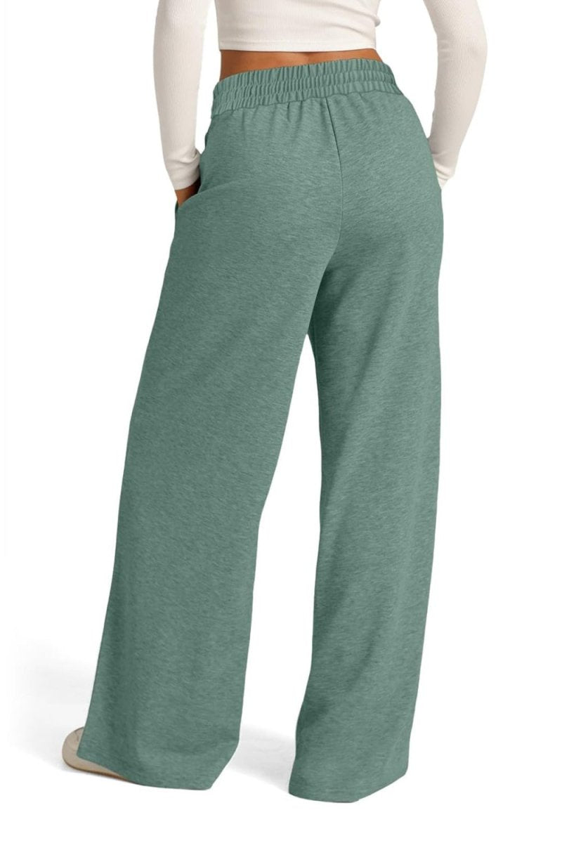 Elastic Waist Drawstring Wide-Leg Pants - - Women - Apparel - Clothing - Pants - Milvertons