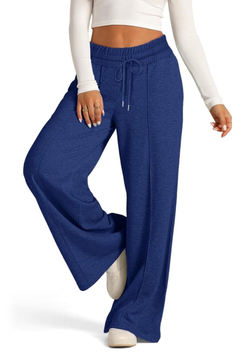 Elastic Waist Drawstring Wide-Leg Pants - - Women - Apparel - Clothing - Pants - Milvertons