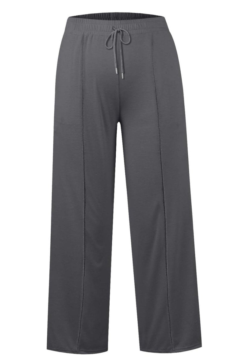 Elastic Waist Drawstring Wide-Leg Pants - - Women - Apparel - Clothing - Pants - Milvertons