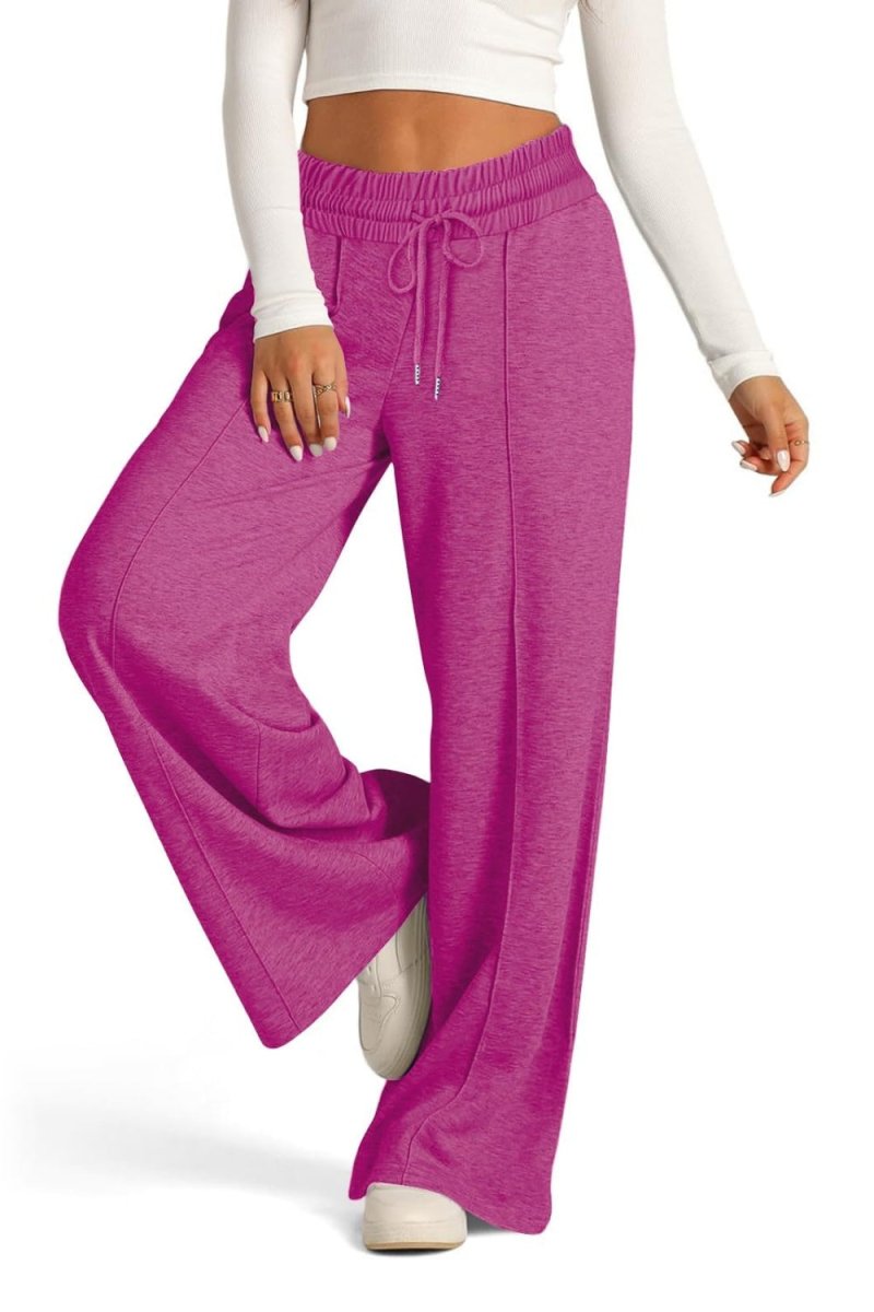 Elastic Waist Drawstring Wide-Leg Pants - - Women - Apparel - Clothing - Pants - Milvertons