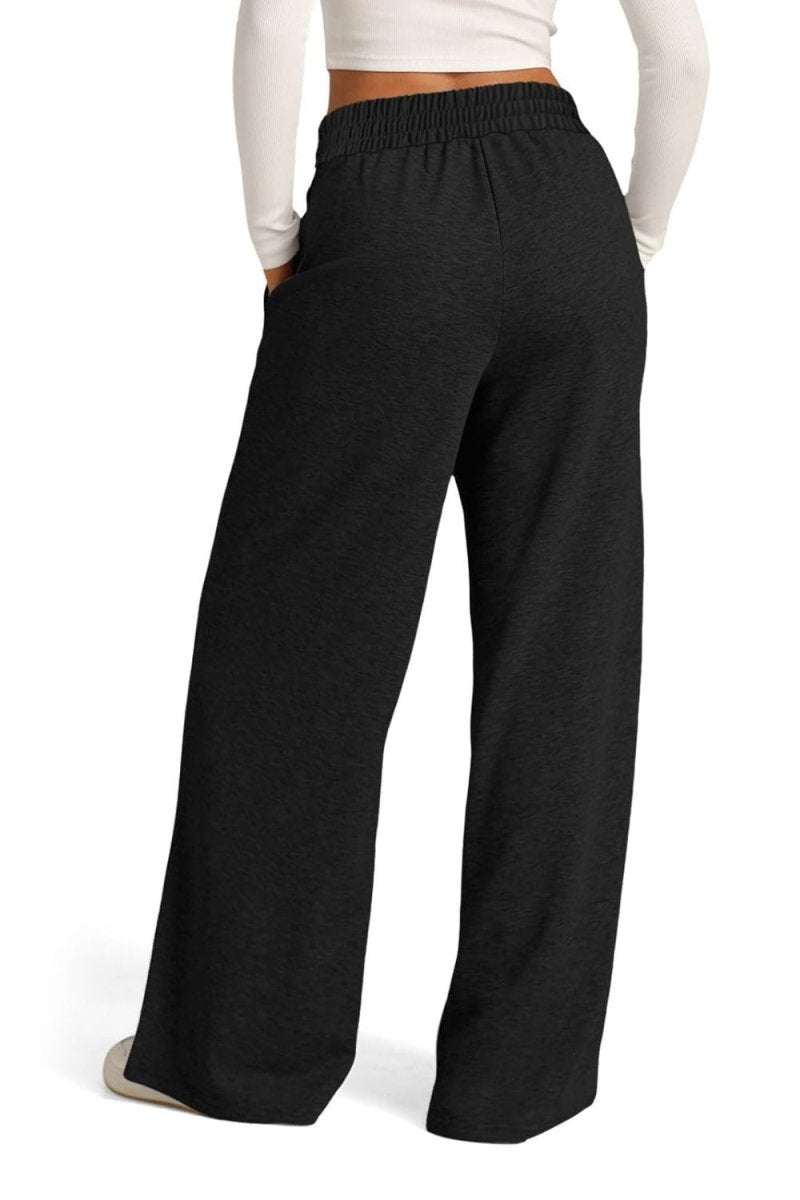 Elastic Waist Drawstring Wide-Leg Pants - - Women - Apparel - Clothing - Pants - Milvertons