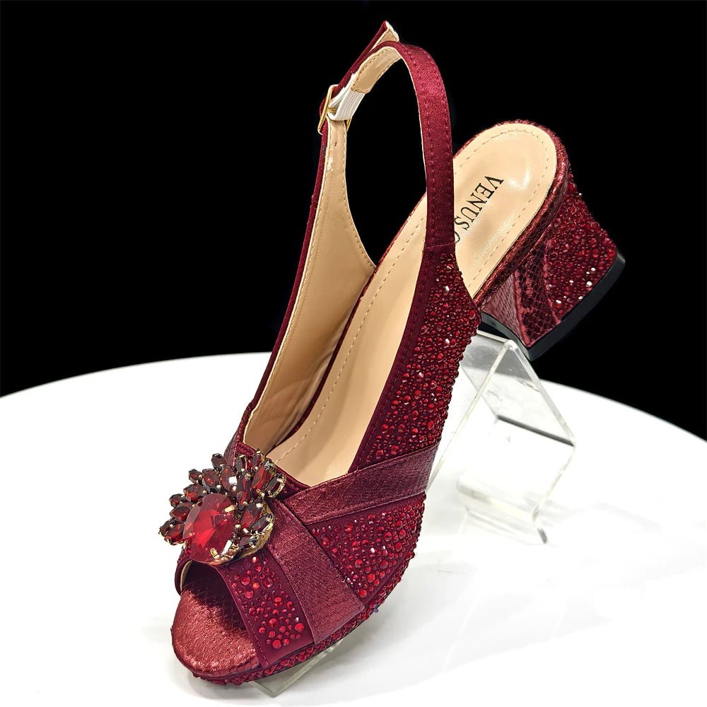 Elegant Peep-Toe Heels and Bag Set – Italian Style 2025 - - Women - Shoes - Milvertons