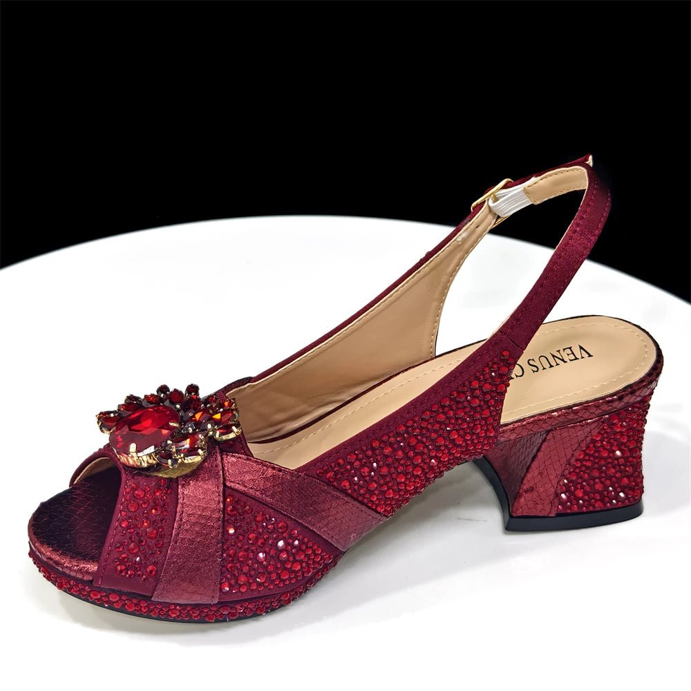 Elegant Peep-Toe Heels and Bag Set – Italian Style 2025 - - Women - Shoes - Milvertons