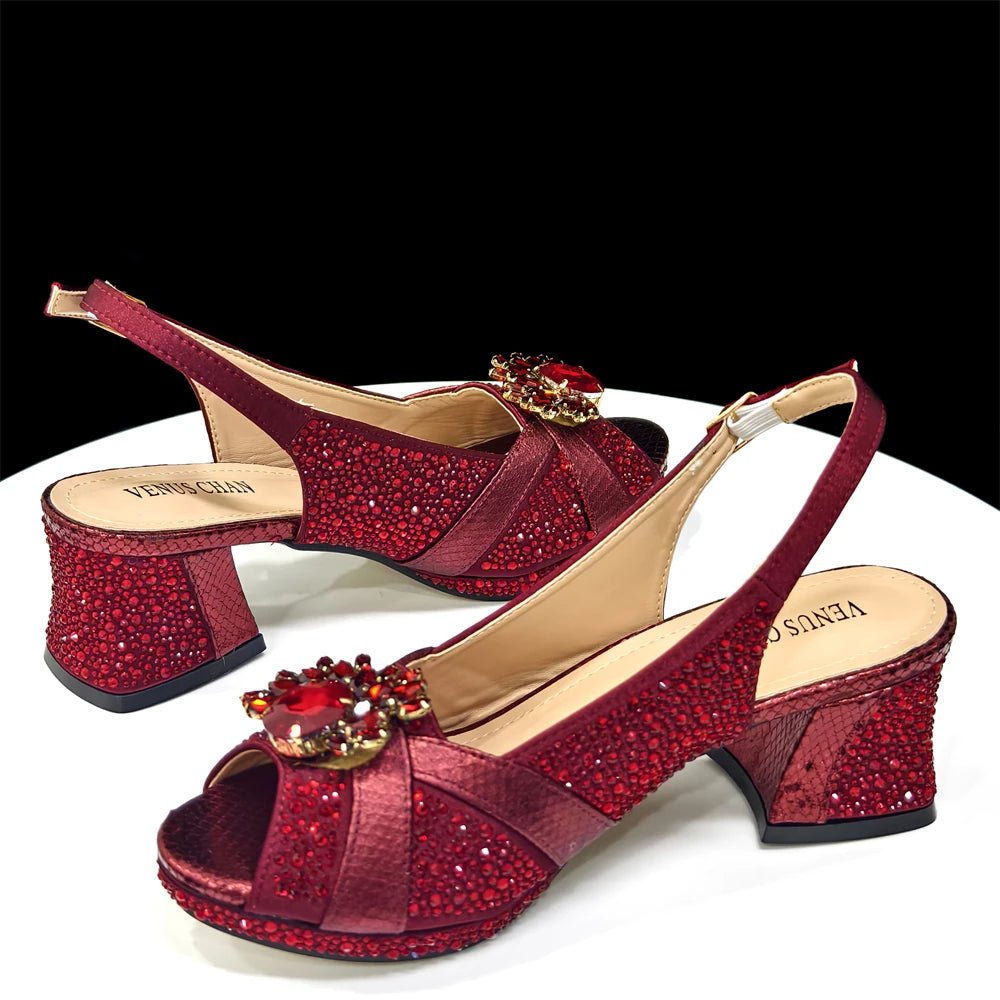 Elegant Peep-Toe Heels and Bag Set – Italian Style 2025 - - Women - Shoes - Milvertons