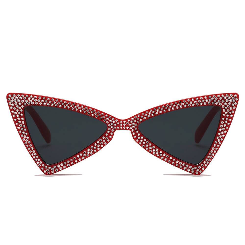 Extreme High Pointed Rhinestone Fashion Cat Eye Retro Sunglasses - - Women's Fashion - Women's Accessories - Women's Glasses - Women's Sunglasses - Milvertons