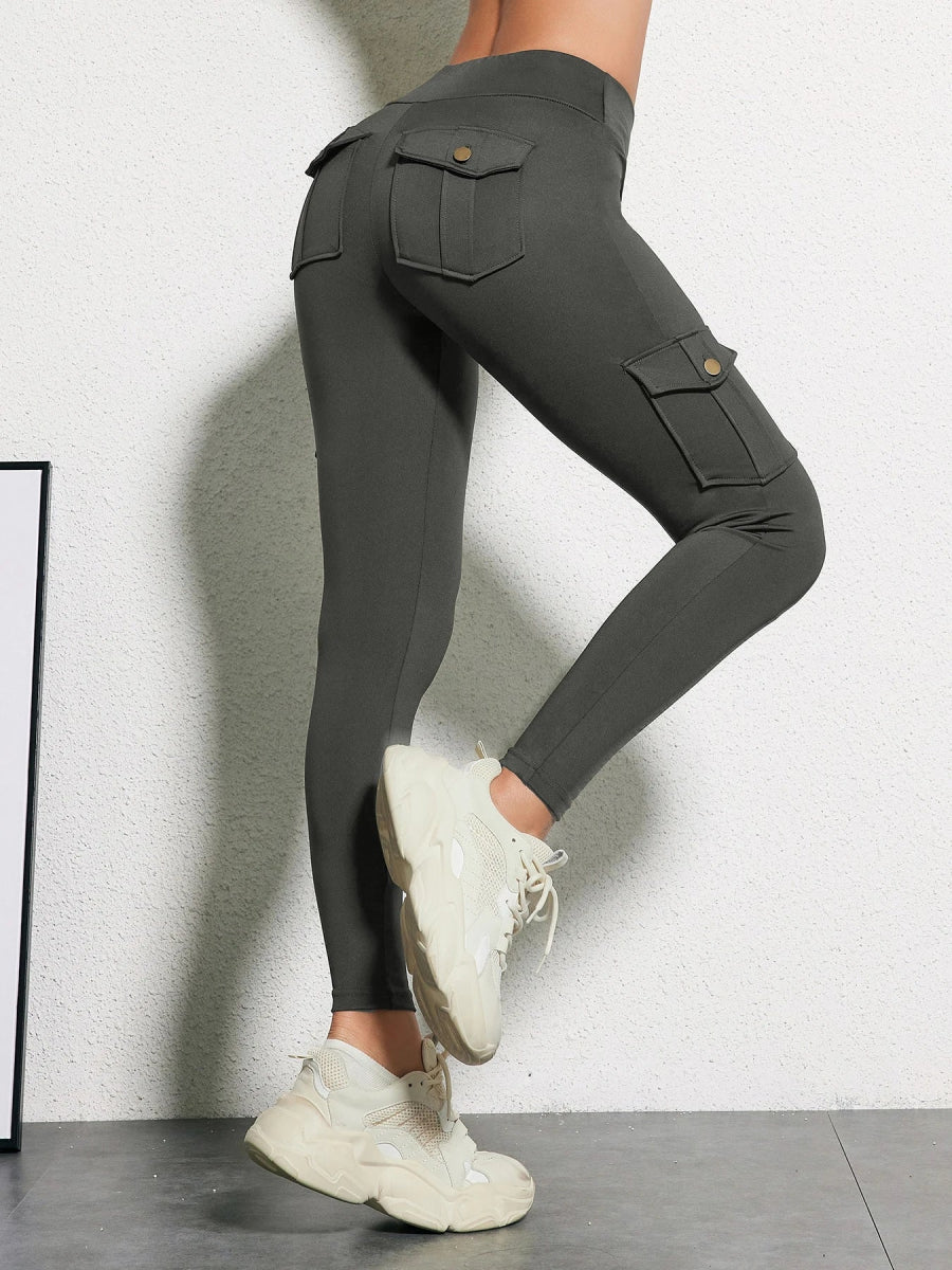 High-Waist Gym Leggings with Pockets – Stretchy, Comfortable - - Women - Apparel - Clothing - Pants - Milvertons