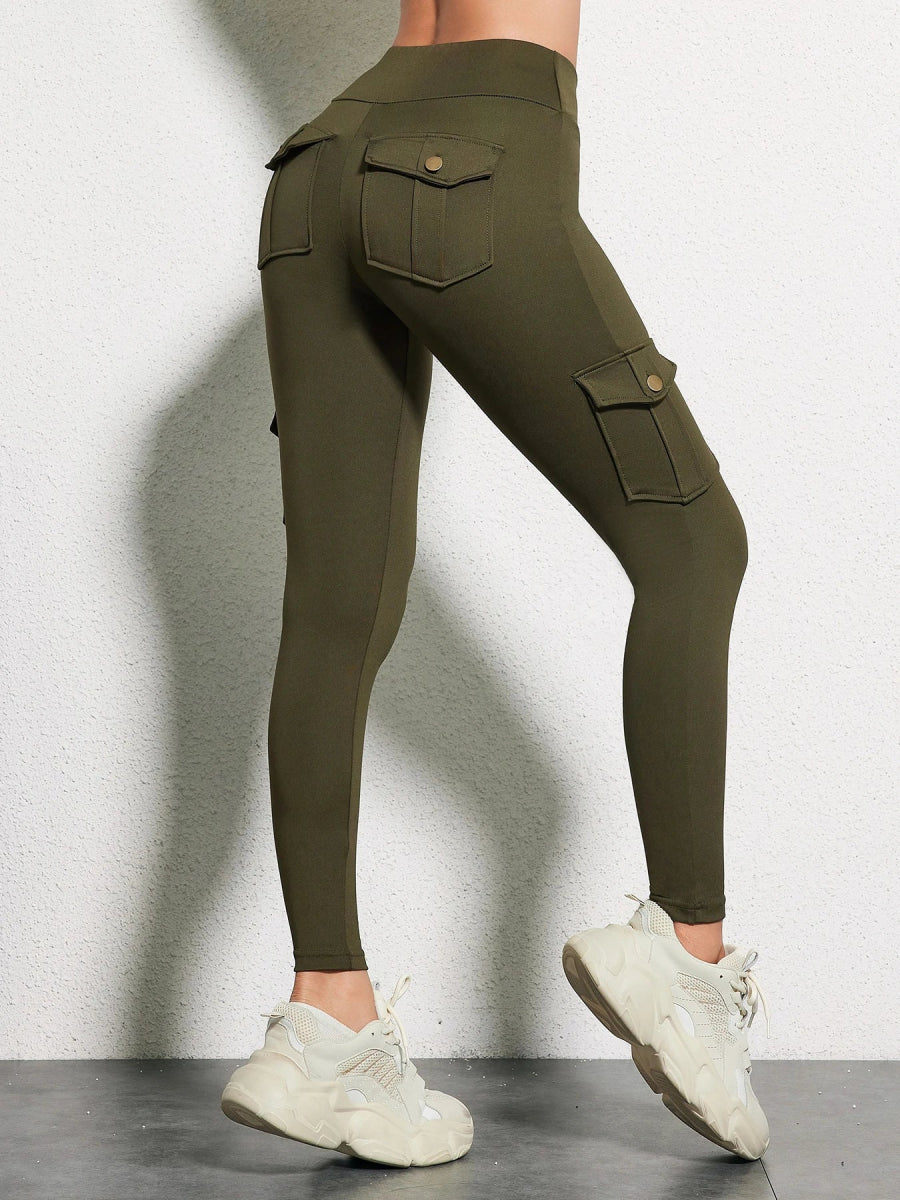 High-Waist Gym Leggings with Pockets – Stretchy, Comfortable - - Women - Apparel - Clothing - Pants - Milvertons