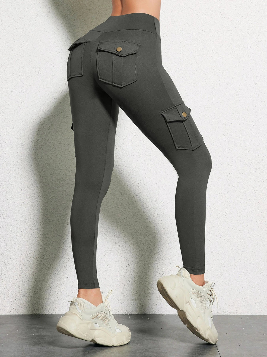 High-Waist Gym Leggings with Pockets – Stretchy, Comfortable - - Women - Apparel - Clothing - Pants - Milvertons