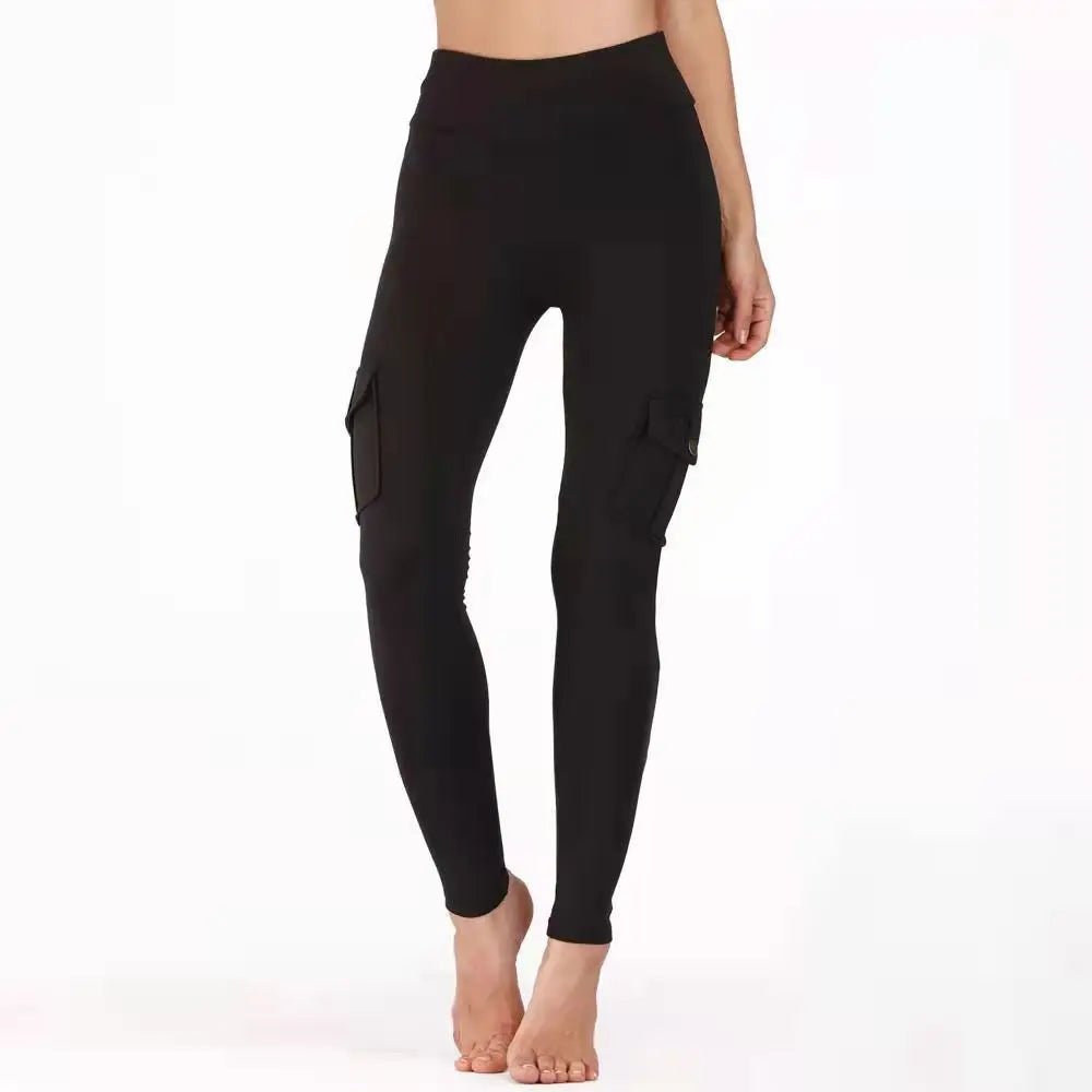 High-Waist Gym Leggings with Pockets – Stretchy, Comfortable - - Women - Apparel - Clothing - Pants - Milvertons