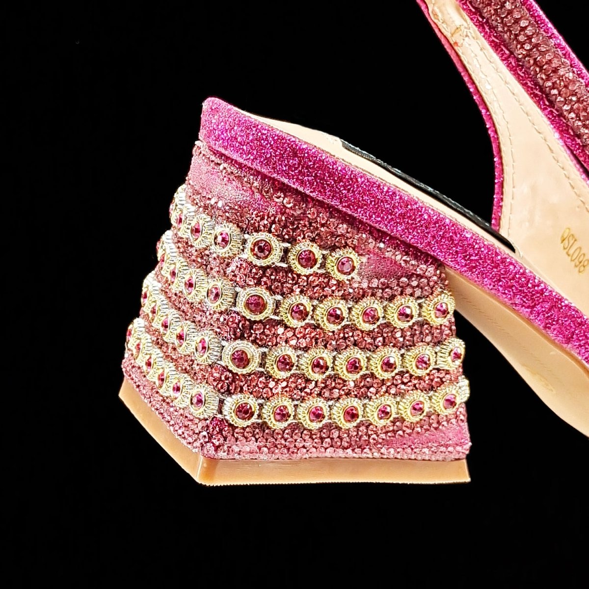 Italian Crystal High Heels and Clutch Bag Set for Parties - - Women - Shoes - Milvertons