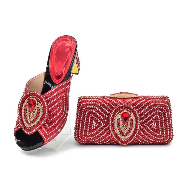 Italian Ladies Heeled Sandals and Matching Bag - Party Pumps - - Women - Shoes - Milvertons