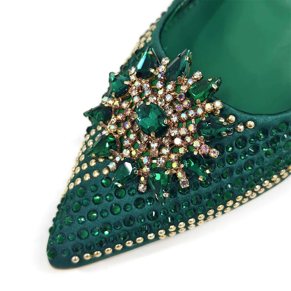 Italian Shoes and Bag Set 2024 – Rhinestone High Heels - - Women - Shoes - Milvertons