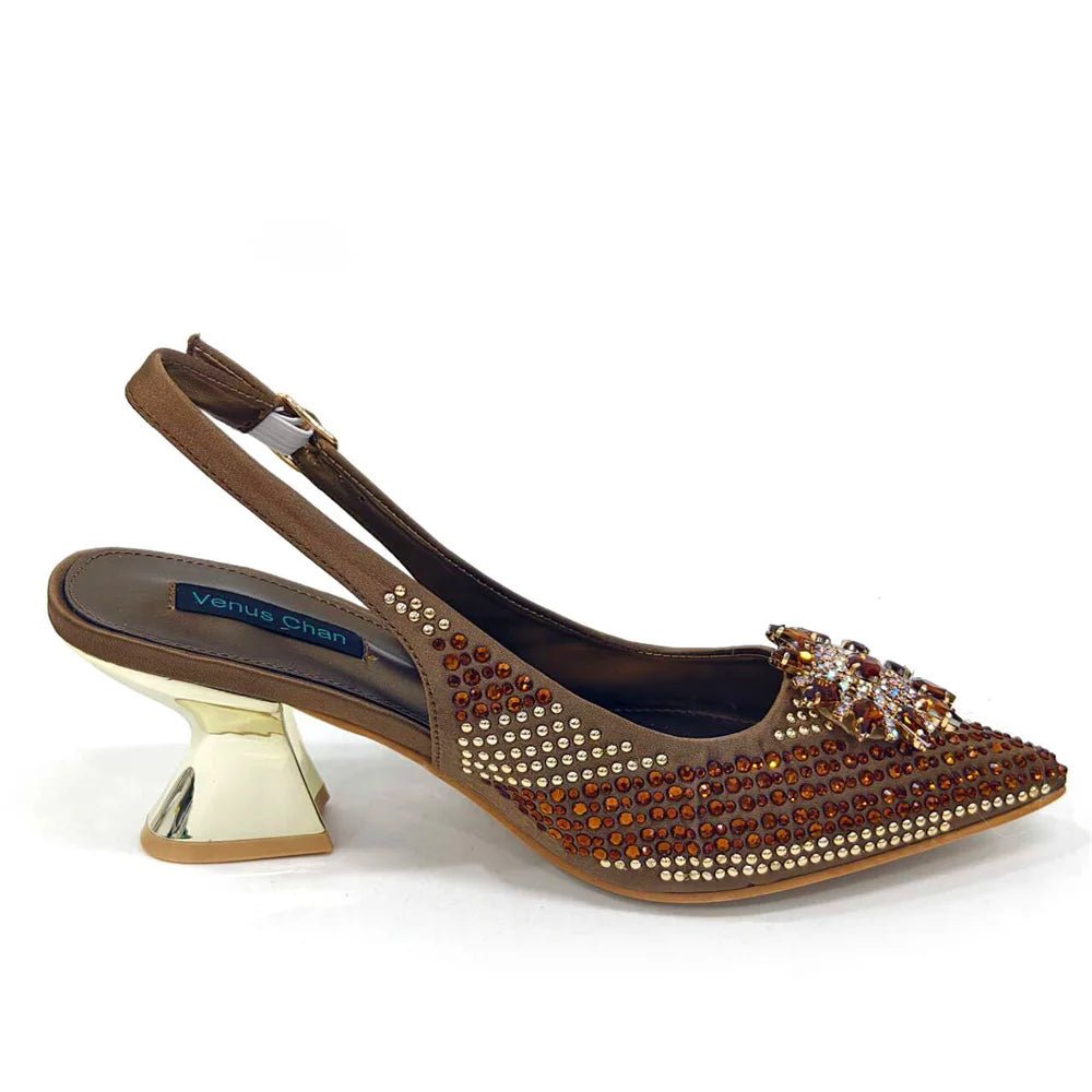 Italian Shoes and Bag Set 2024 – Rhinestone High Heels - - Women - Shoes - Milvertons