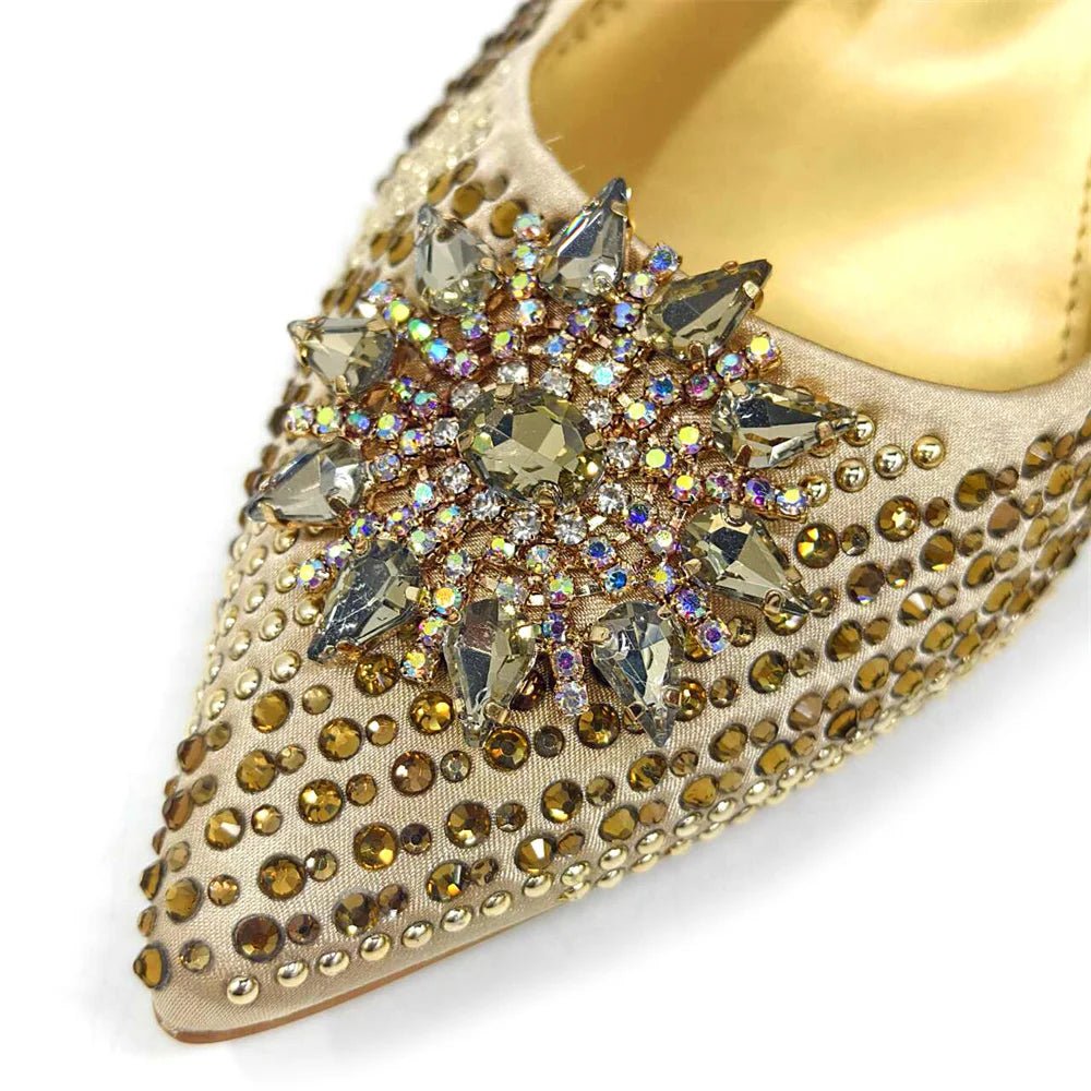 Italian Shoes and Bag Set 2024 – Rhinestone High Heels - - Women - Shoes - Milvertons