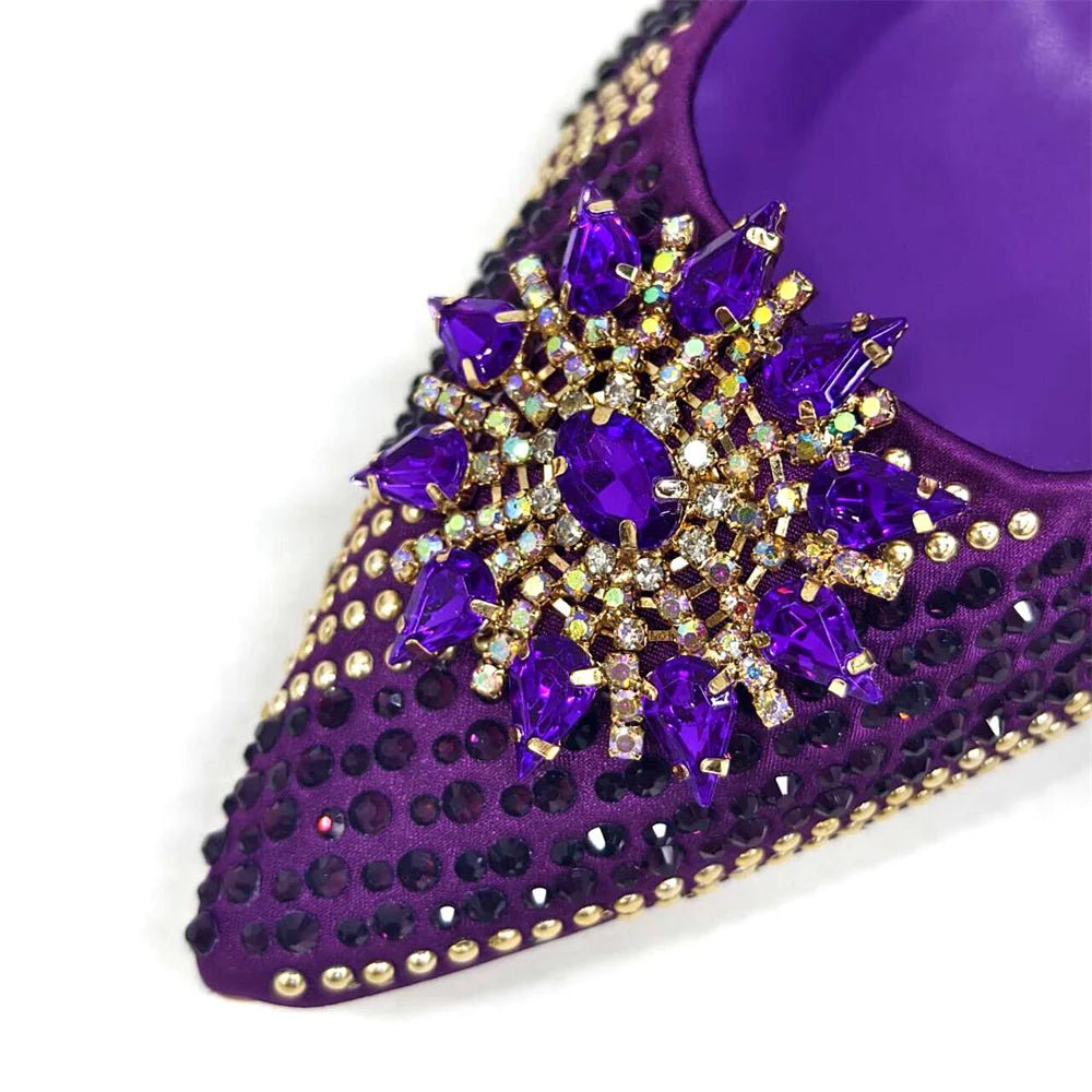 Italian Shoes and Bag Set 2024 – Rhinestone High Heels - - Women - Shoes - Milvertons