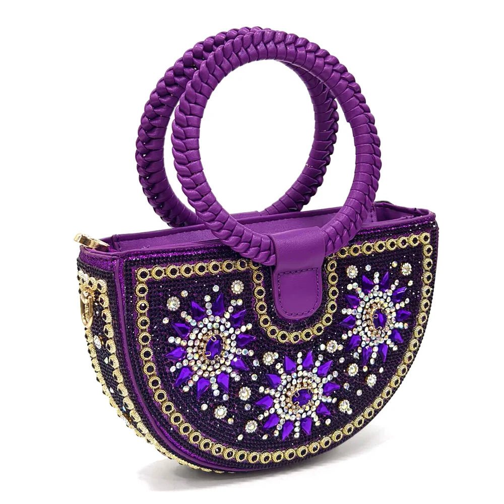 Italian Shoes and Bag Set 2024 – Rhinestone High Heels - - Women - Shoes - Milvertons
