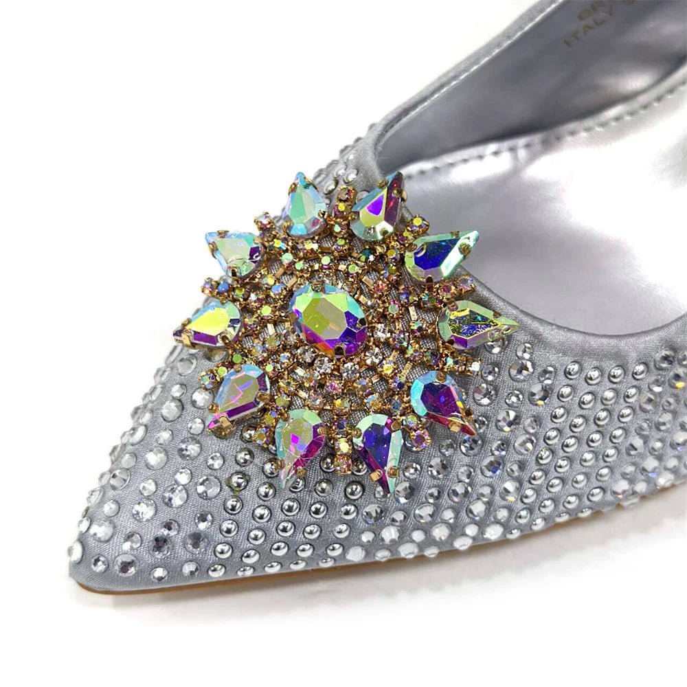 Italian Shoes and Bag Set 2024 – Rhinestone High Heels - - Women - Shoes - Milvertons
