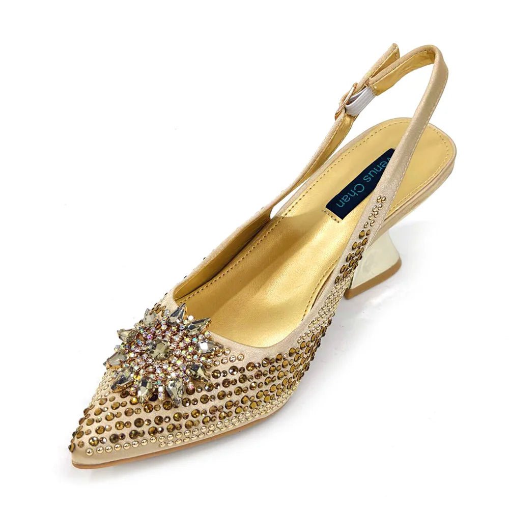 Italian Shoes and Bag Set 2024 – Rhinestone High Heels - - Women - Shoes - Milvertons