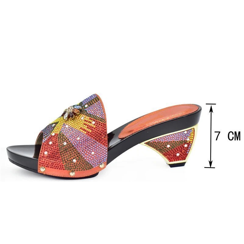 Italian Shoes and Matching Bag for Parties, African Style - - Women - Shoes - Milvertons