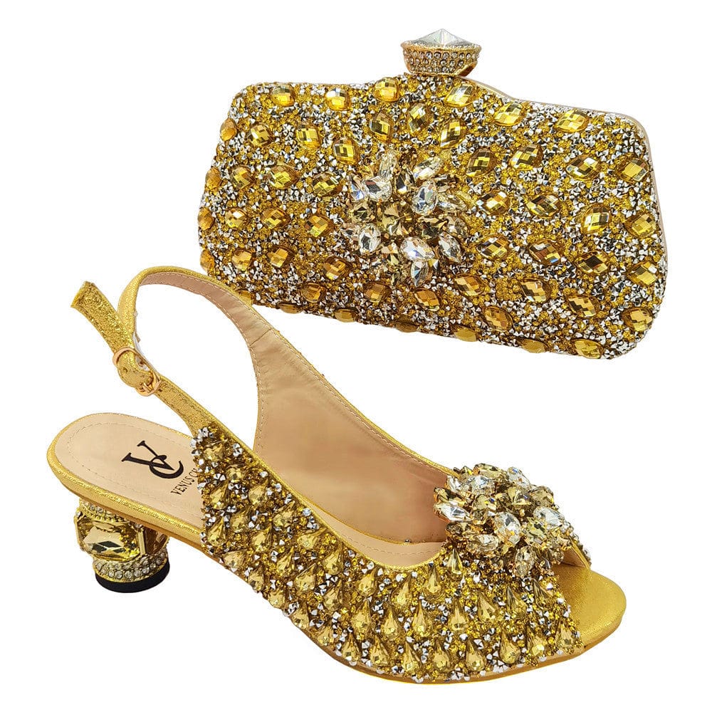 Italian Shoes and Matching Bag with allover glitter decor - - Women - Shoes - Milvertons
