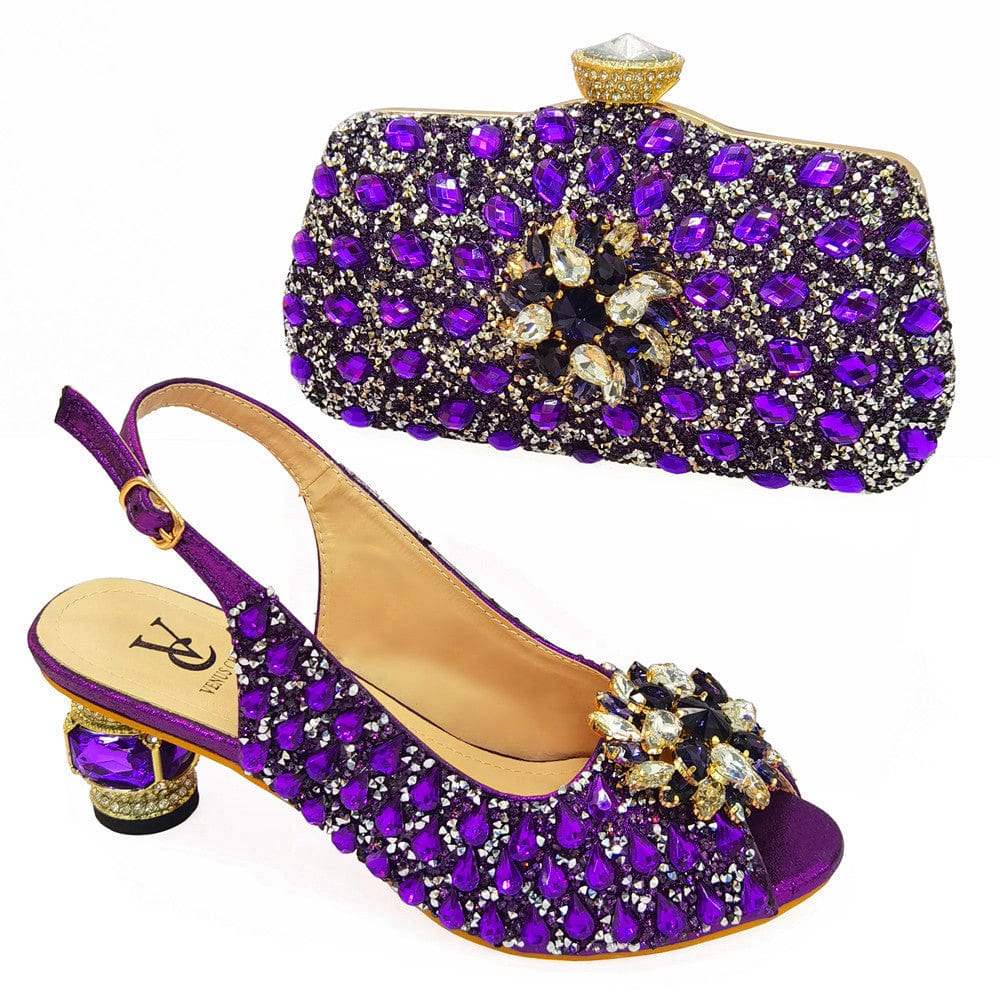 Italian Shoes and Matching Bag with allover glitter decor - - Women - Shoes - Milvertons