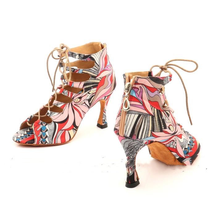 Ladies High Heel Latin Dance Shoes - Red - Women - Shoes - Milvertons
