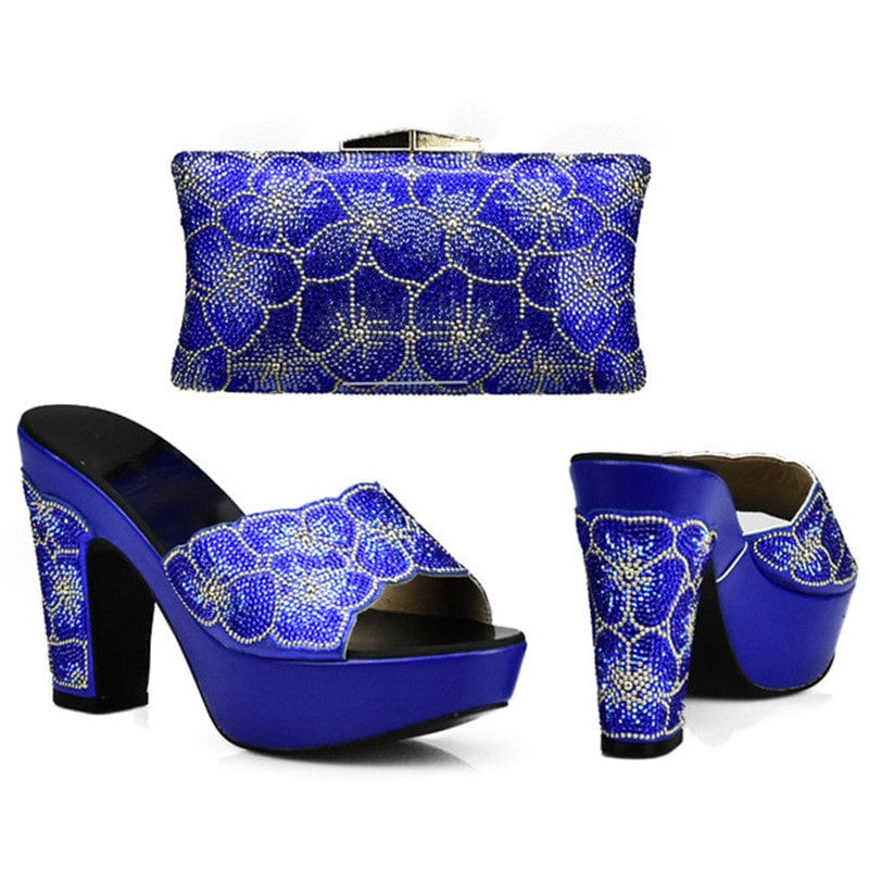Matching Shoes and Bag Set Italian Design Shoes High Quality - Blue - Women - Shoes - Milvertons