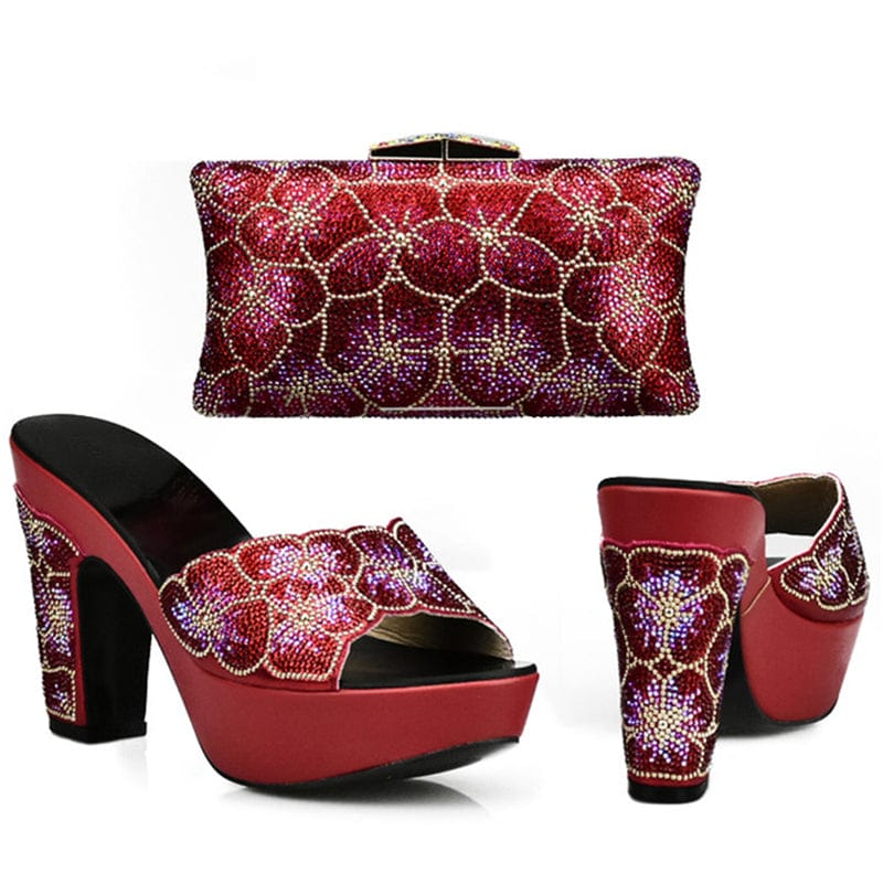 Matching Shoes and Bag Set Italian Design Shoes High Quality - Red - Women - Shoes - Milvertons