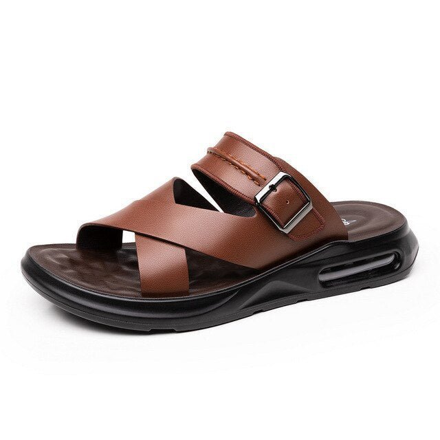 Men's Italian Sandals, Non-slip - Auburn 7.5 - Men - Shoes - Milvertons