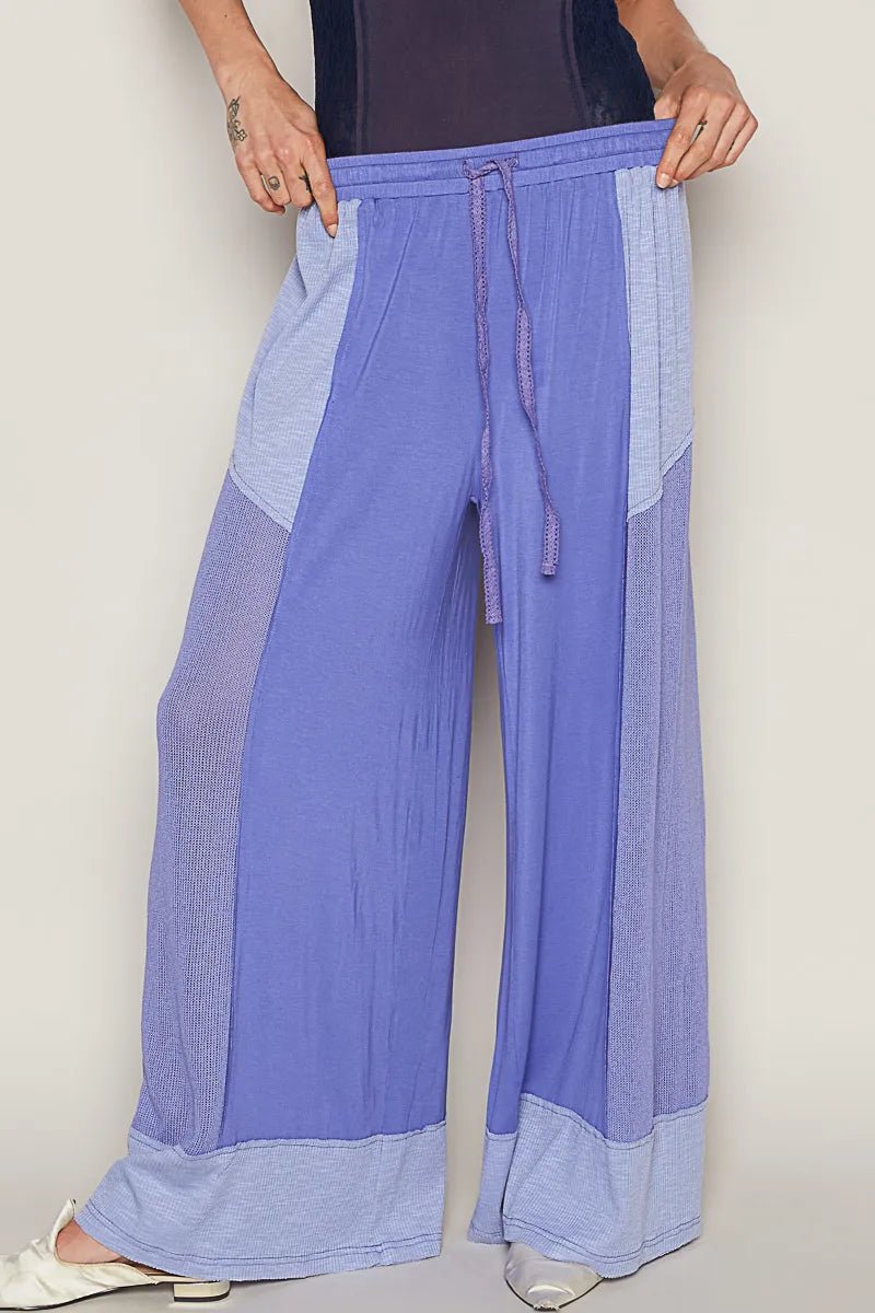 POL Drawstring Wide Leg Pants for Women - Blue Purple - Women - Apparel - Clothing - Pants - Milvertons