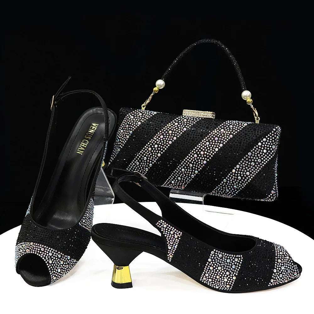 Black and white shoes and bag online