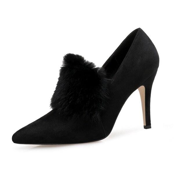 Trendy Faux High Heel Boots for Women - Black - Women - Shoes - Milvertons
