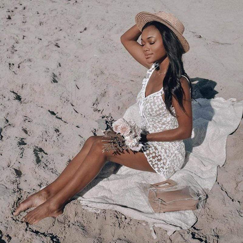 Women's lace summer dress word collar shoulder straps - - Women - Apparel - Dresses - Day to Night - Milvertons