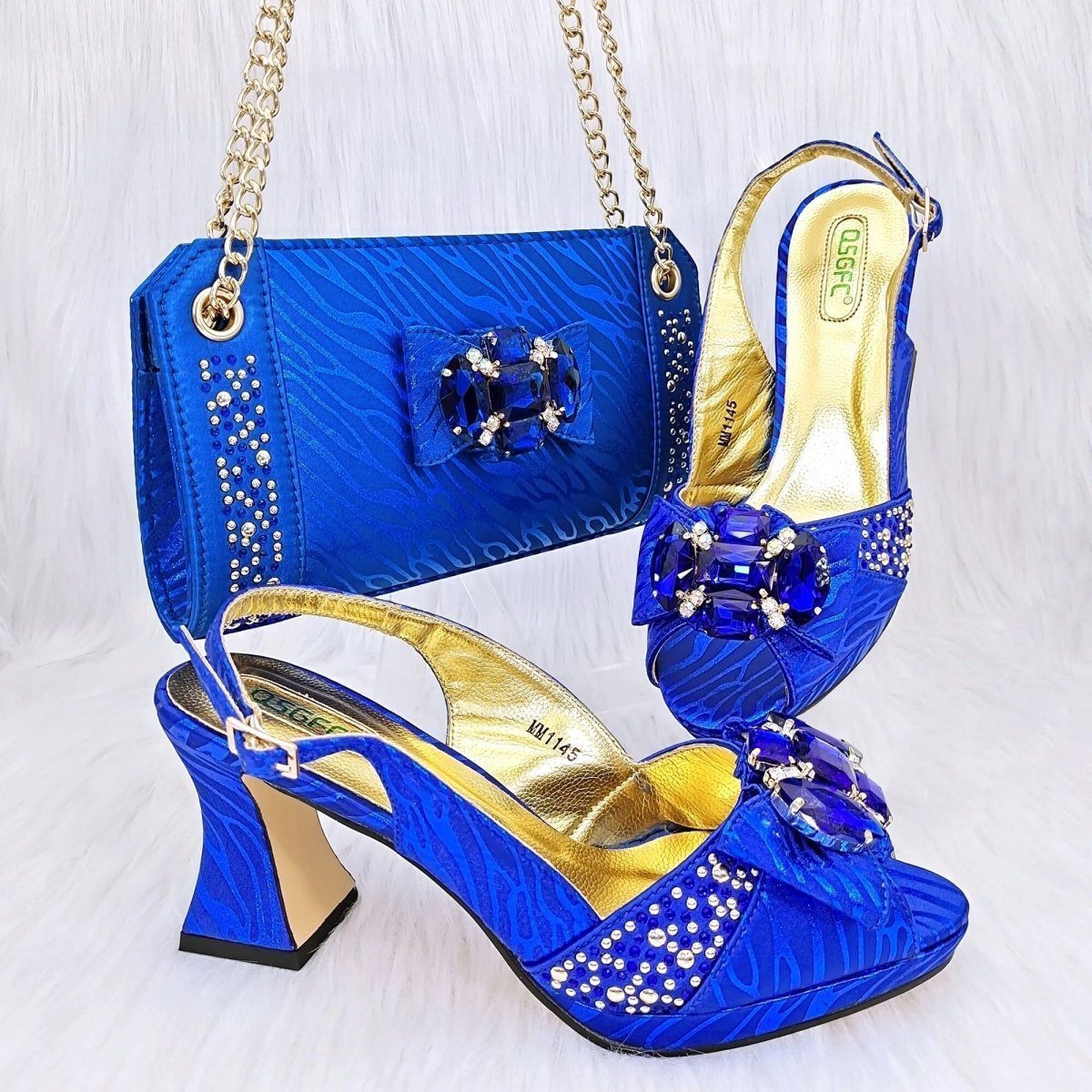 2023 Latest Italian Fashion Shoes & Bag Set - Stylish Design - royal blue - Women - Shoes - Milvertons
