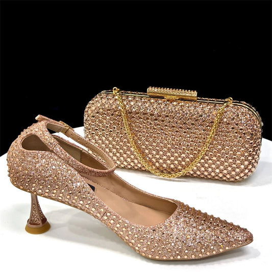 2025 Rhinestone Heels & Handbag Set for Weddings | Elegant - Milvertons