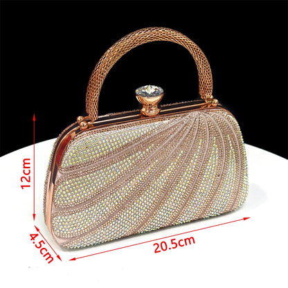 2026 Women's Diamond-Embellished Pointed-Toe Heels & Bag Set