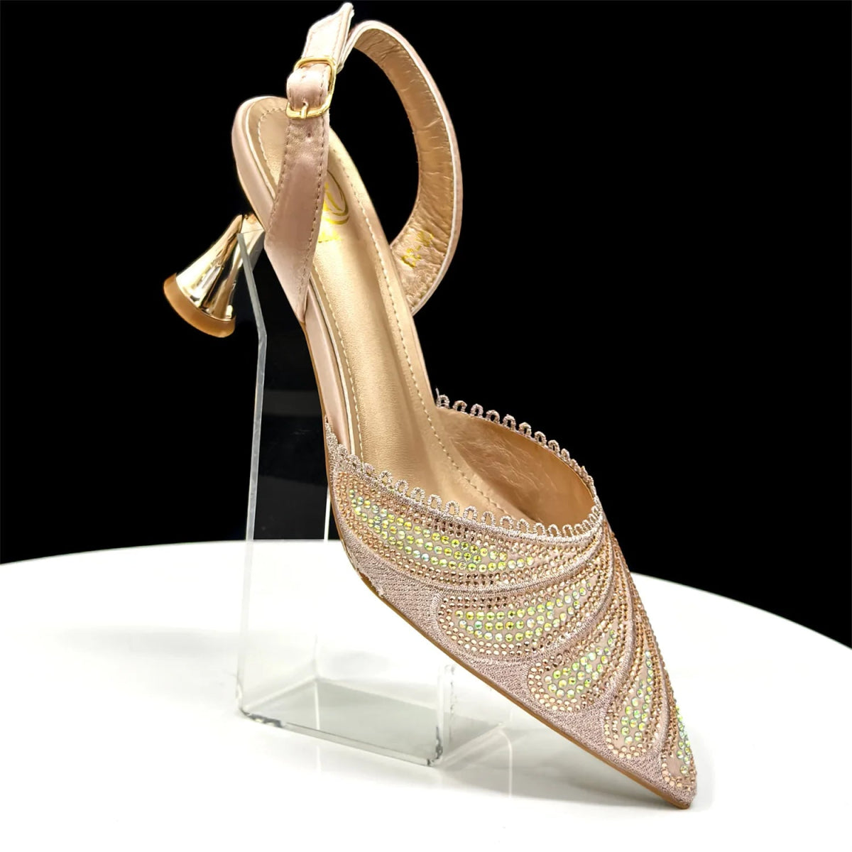 2026 Women's Diamond-Embellished Pointed-Toe Heels & Bag Set