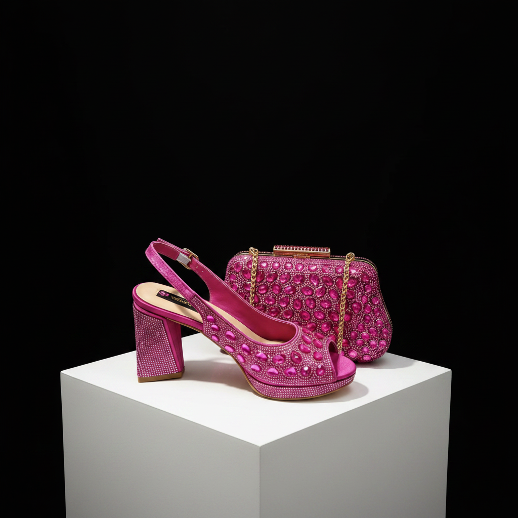 Italian Heels and Bag Set – Elegant Wedding Party Style
