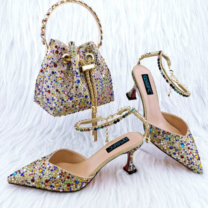 African Style Shoes and Bag Set - New Arrivals for Weddings - multi - Women - Shoes - Milvertons