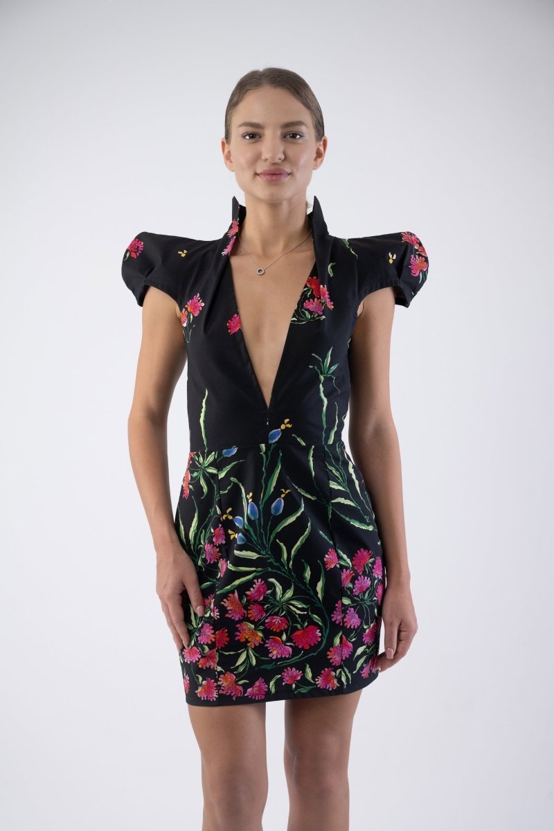 Black Flower Dress - - Dress - DrevelmaN